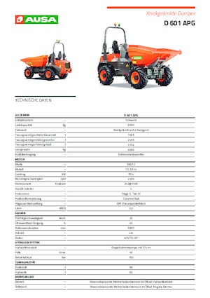 Bennes sur pneus Ausa D 601APG 