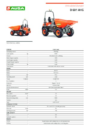 Bennes sur pneus Ausa D 601APG 
