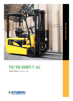 Chariots élevateurs frontaux  electriques Hyundai 15 BT 7 ac