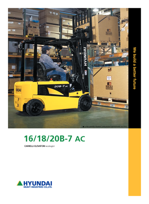 Chariots élevateurs frontaux  electriques Hyundai 18 B 7