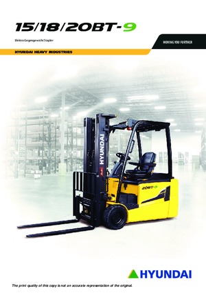 Chariots élevateurs frontaux  electriques Hyundai 20 BT 9 ac