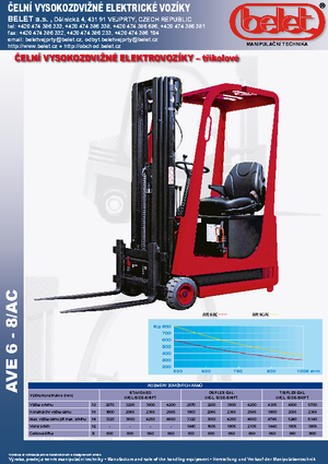 Chariots élevateurs frontaux  electriques Belet AVE 6 AC