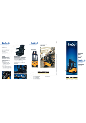 Chariots élevateurs frontaux  electriques Montini Bingo plus N 250 Compact