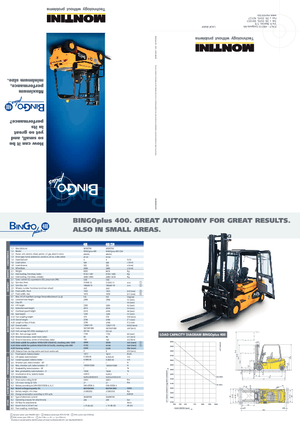 Chariots élevateurs frontaux  electriques Montini Bingo plus N 400