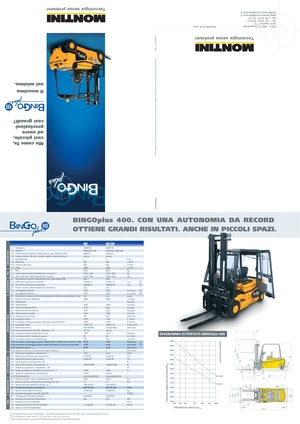 Chariots élevateurs frontaux  electriques Montini Bingo plus N 400