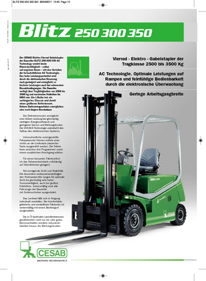 Chariots élevateurs frontaux  electriques Cesab Blitz 300 L AC