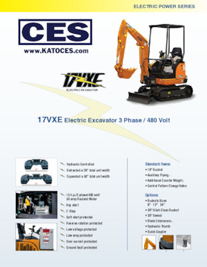 Pelles électriques sur chenilles Kato 17VXE