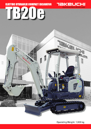 Pelles électriques sur chenilles Takeuchi TB 20 e