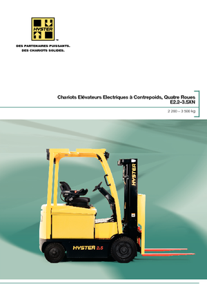 Chariots élevateurs frontaux  electriques Hyster E3.0XN