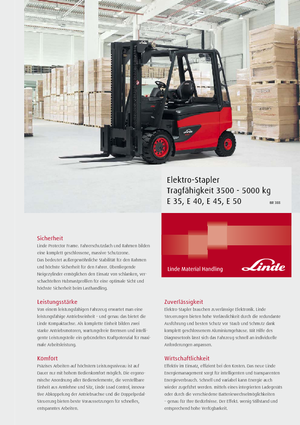 Chariots élevateurs frontaux  electriques Linde E 40/600 L