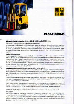 Chariots élevateurs frontaux  electriques Hyster E 1.75 XM