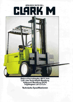 Chariots élevateurs frontaux  electriques Clark ECM 30 L
