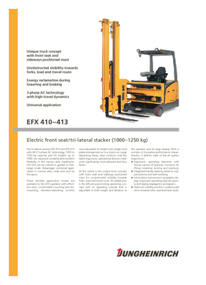 Chargeurs latéraux électriques Jungheinrich EFX 413