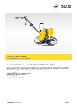 Truelles à conducteur accompagnant Wacker Neuson CT 36-400 E