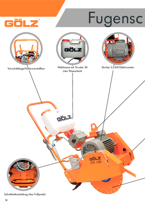 Scies à sol Gölz FS 130 E
