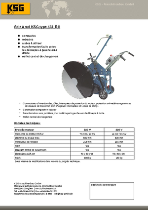 Scies à sol KSG-Maschinenbau KSG 461 E