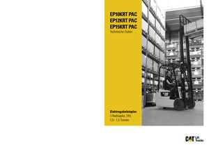 Chariots élevateurs frontaux  electriques Caterpillar EP15K RT PAC