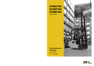 Chariots élevateurs frontaux  electriques Caterpillar EP15K RT PAC