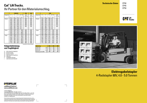 Chariots élevateurs frontaux  electriques Caterpillar EP50