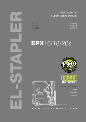 Chariots élevateurs frontaux  electriques Clark EPX 20 s ac