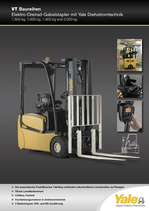 Chariots élevateurs frontaux  electriques Yale ERP 18 VT