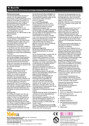 Chariots élevateurs frontaux  electriques Yale ERP 35 VL