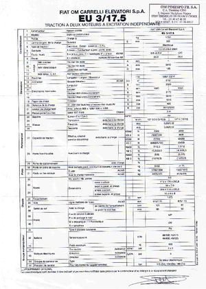 Chariots élevateurs frontaux  electriques OM-Pimespo EU 3-17,5