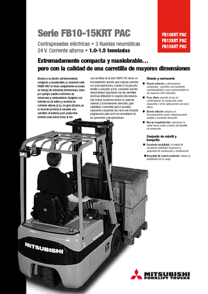 Chariots élevateurs frontaux  electriques Mitsubishi FB15KRT PAC