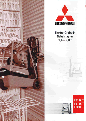 Chariots élevateurs frontaux  electriques Mitsubishi FB 18 KT