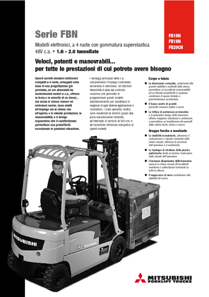 Chariots élevateurs frontaux  electriques Mitsubishi FB 16 N