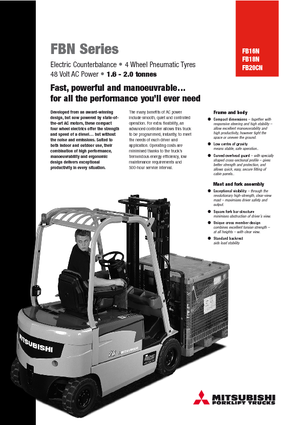 Chariots élevateurs frontaux  electriques Mitsubishi FB 16 N