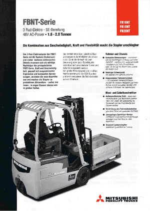 Chariots élevateurs frontaux  electriques Mitsubishi FB 16 NT ac