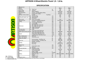 Chariots élevateurs frontaux  electriques Artison FB 18
