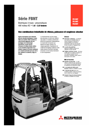 Chariots élevateurs frontaux  electriques Mitsubishi FB 20 NT ac