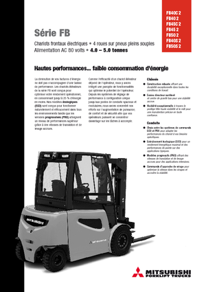 Chariots élevateurs frontaux  electriques Mitsubishi FB45