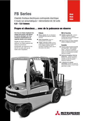 Chariots élevateurs frontaux  electriques Mitsubishi FB50