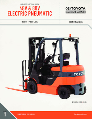 Chariots élevateurs frontaux  electriques Toyota 8FBH25