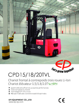 Chariots élevateurs frontaux  electriques EP CPD20TVL