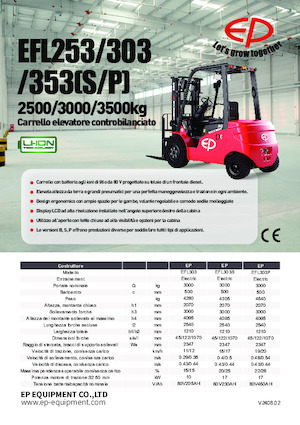 Chariots élevateurs frontaux  electriques EP EFL253P