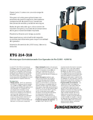 Chariots élevateurs frontaux  electriques Jungheinrich ETG 214