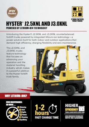 Chariots élevateurs frontaux  electriques Hyster J2.5XNL