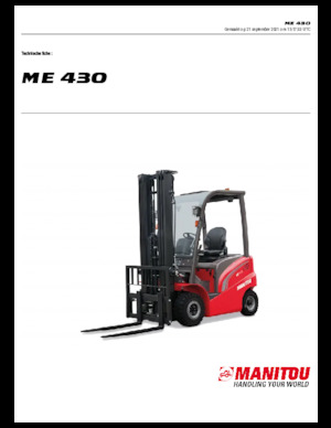 Chariots élevateurs frontaux  electriques Manitou ME 430