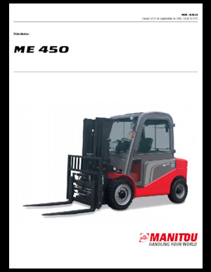 Chariots élevateurs frontaux  electriques Manitou ME 450