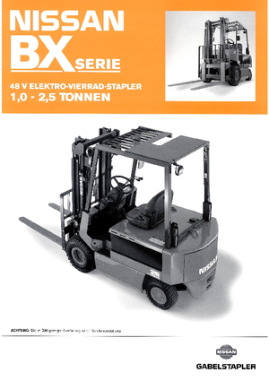 Chariots élevateurs frontaux  electriques Nissan FP 01 L 10 U