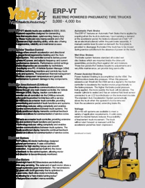 Chariots élevateurs frontaux  electriques Yale ERP040VT