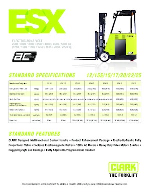 Chariots élevateurs frontaux  electriques Clark ESX 20