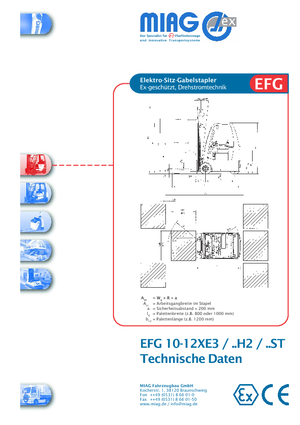 Chariots élévateurs électriques antidéflagrants EX Miag EFG 10 XEV 3