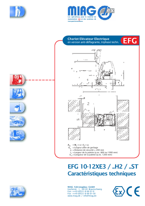 Chariots élévateurs électriques antidéflagrants EX Miag EFG 10 XEV 3
