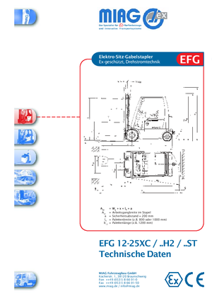 Chariots élévateurs électriques antidéflagrants EX Miag EFG 12 XC