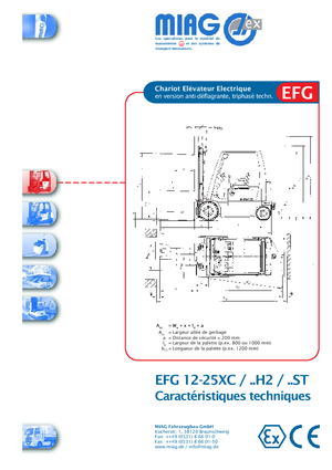 Chariots élévateurs électriques antidéflagrants EX Miag EFG 12 XC